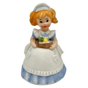 Vintage Porcelain Bell MSR Imports 1979 Nurse Decor Collectible